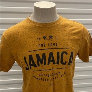 Jamaica Graphic Men's Shirt - Mustard vintage goods lifestyles large